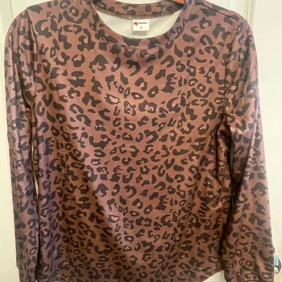 Leopard Print Sweatshirt in Brown - Picture 1 of 6